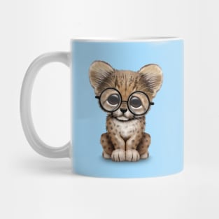 Cute Cheetah Cub Wearing Glasses Mug